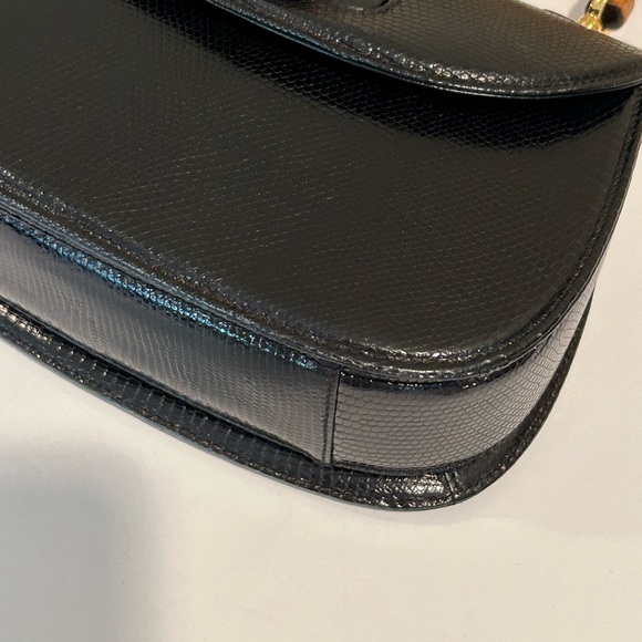 Rare Gucci Small Lizard Bamboo Top Handle Bag - Picture 2 of 13